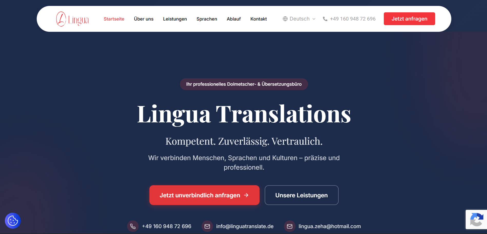Lingua Translations — Web Design