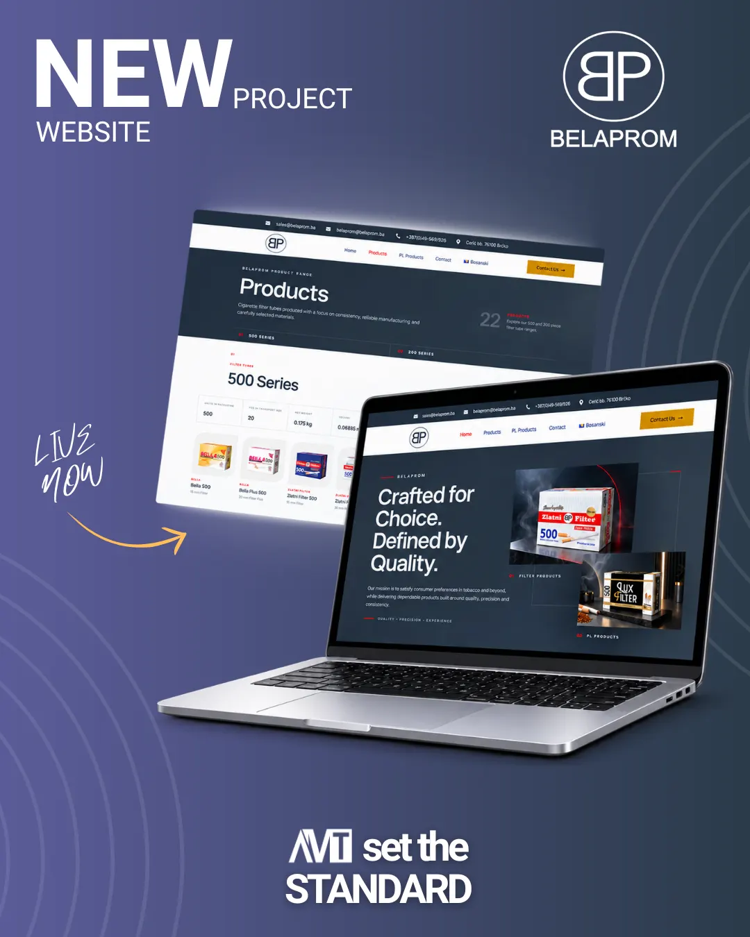 Belaprom Website – Projektansicht 1