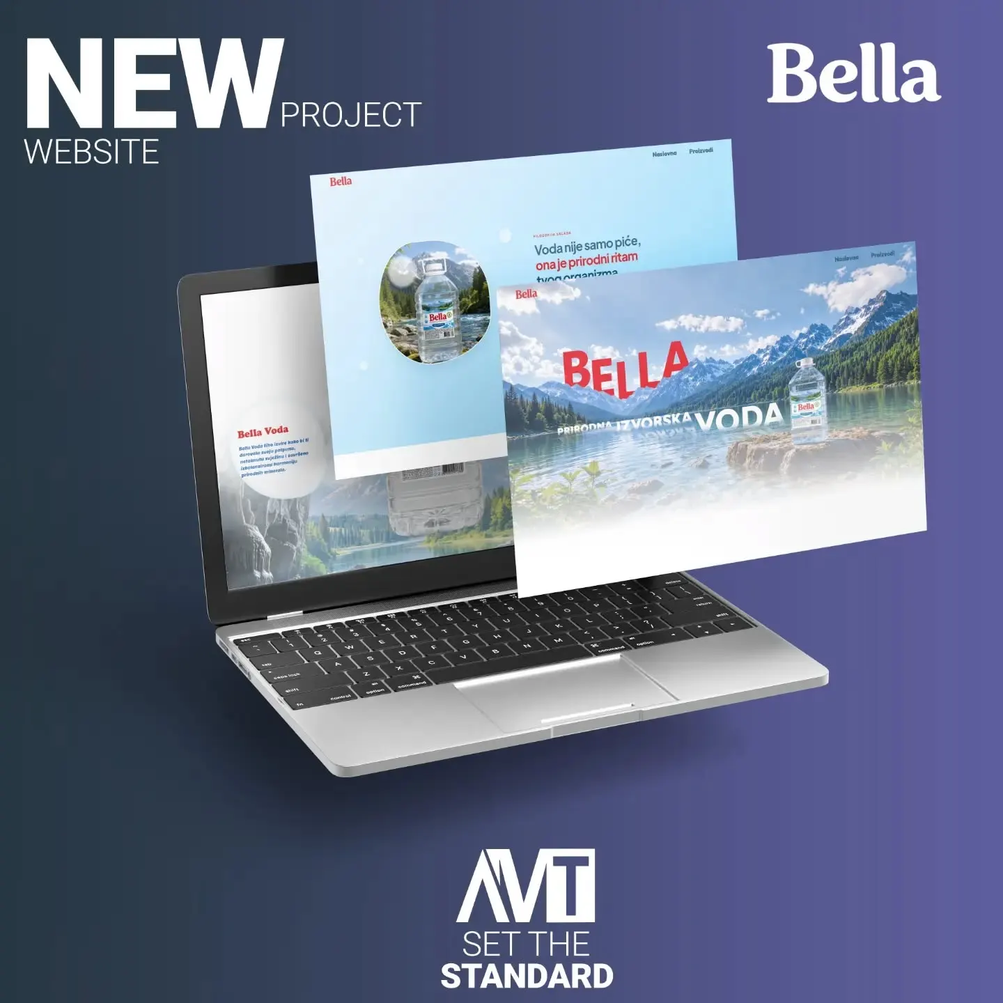Bella Water Website – Projektansicht 1