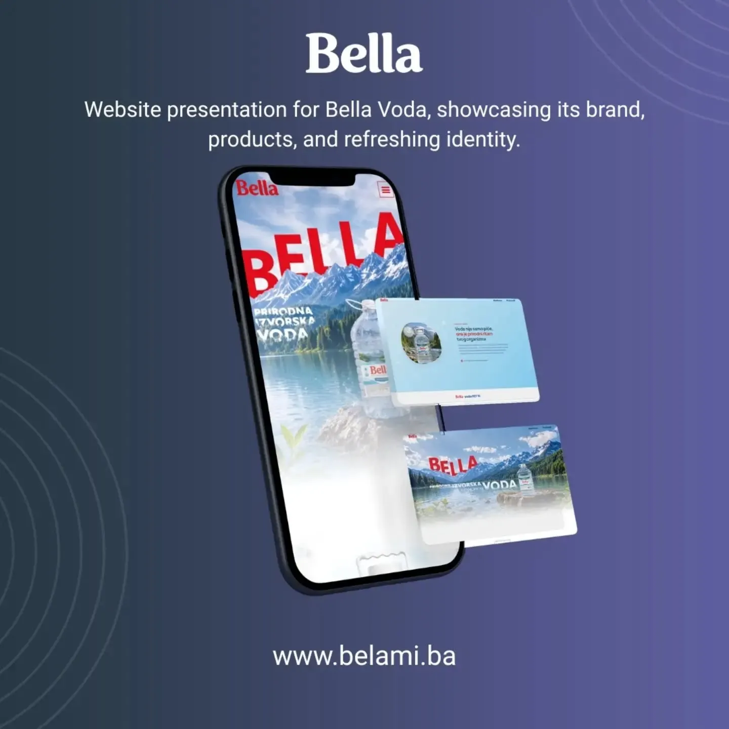 Bella Water Website – Projektansicht 2