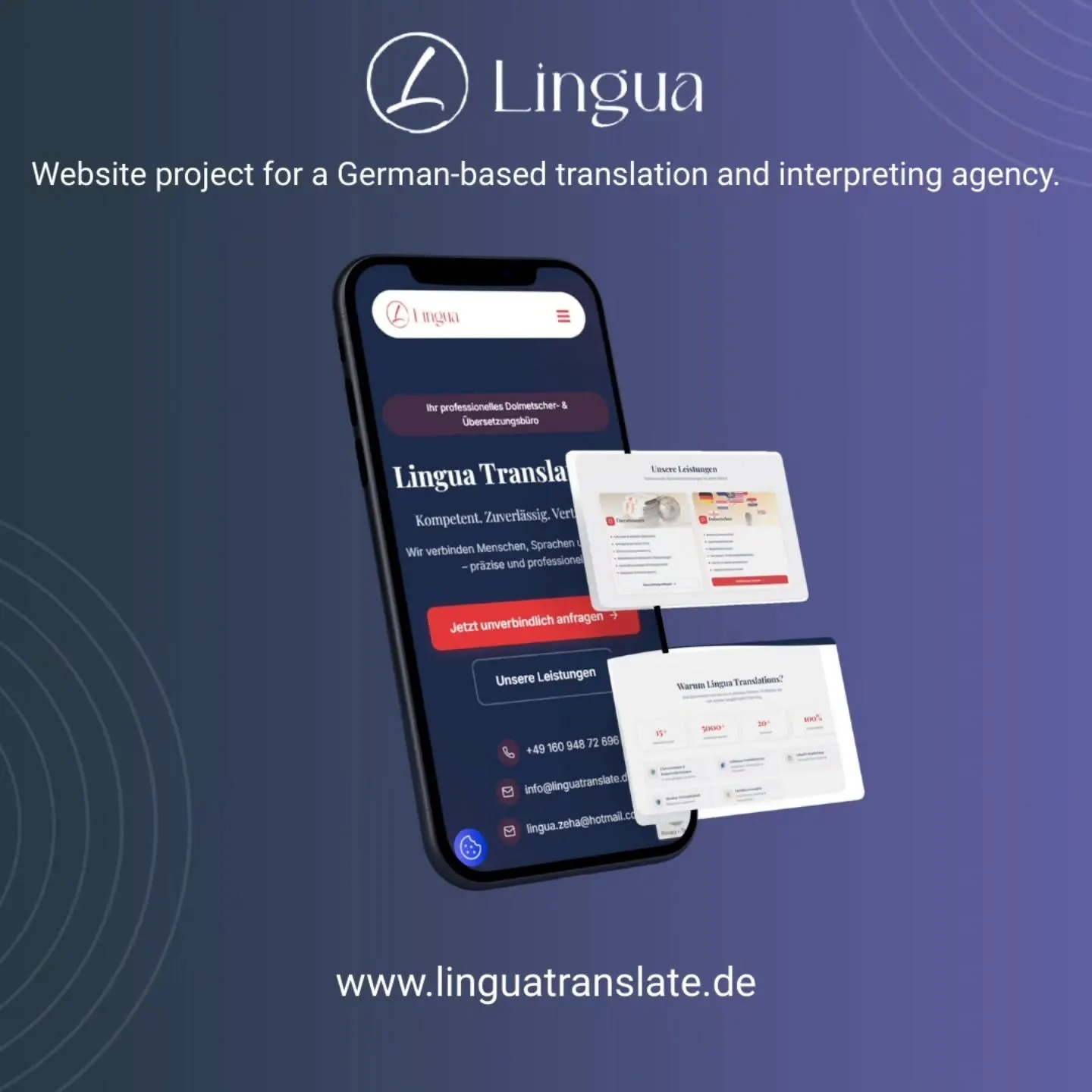 LinguaTranslate Website – Projektansicht 2