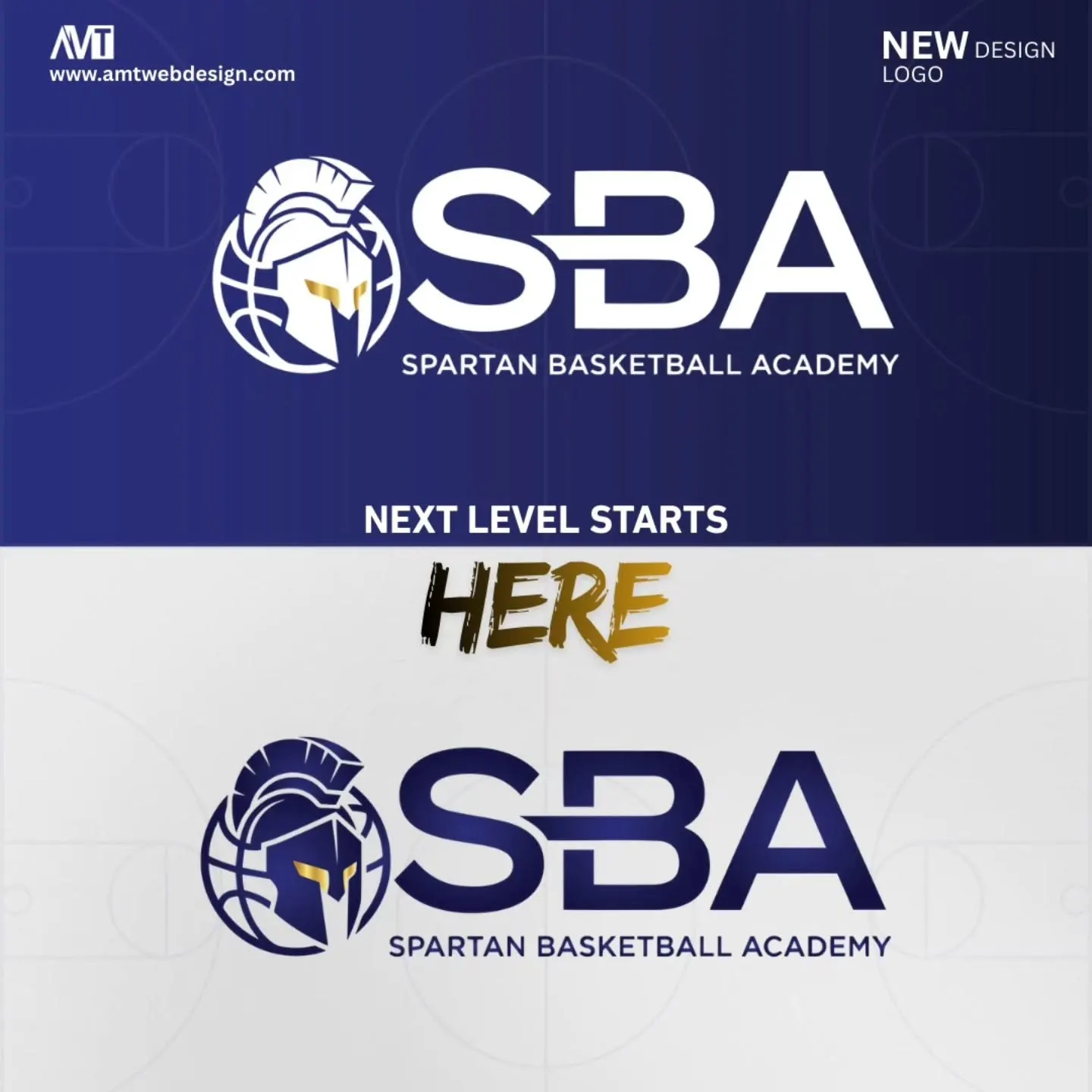 Spartan Basketball Academy Logo und visuelle Identität